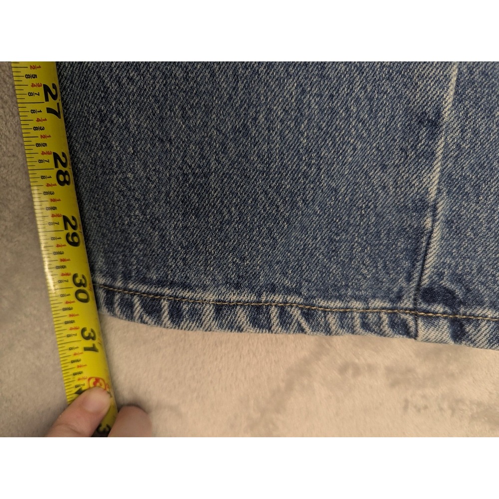 Vintage Tommy Hilfiger Jeans Juniors 5 Blue High‎ Rise Straight 100% Cotton Y2K - Picture 10 of 14